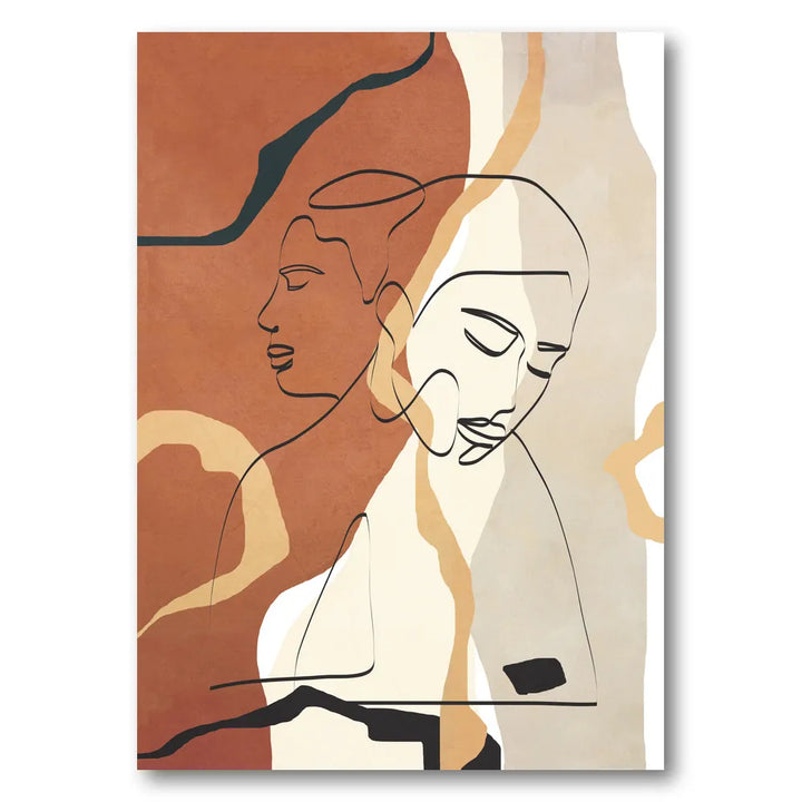 Earthy Line Women Art Print