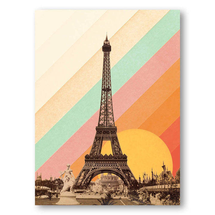 Eiffel Tower Rainbow -  Art Print