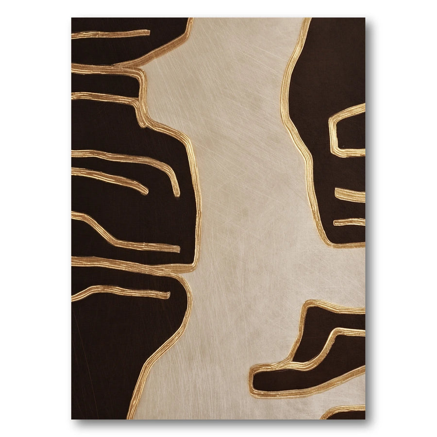 Elegant Gold Contours Art Print
