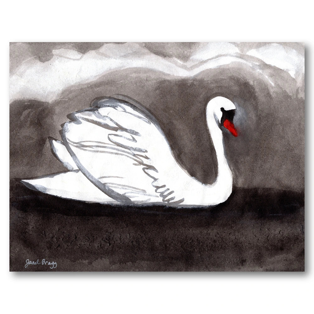 Elegant White Swan Art Print