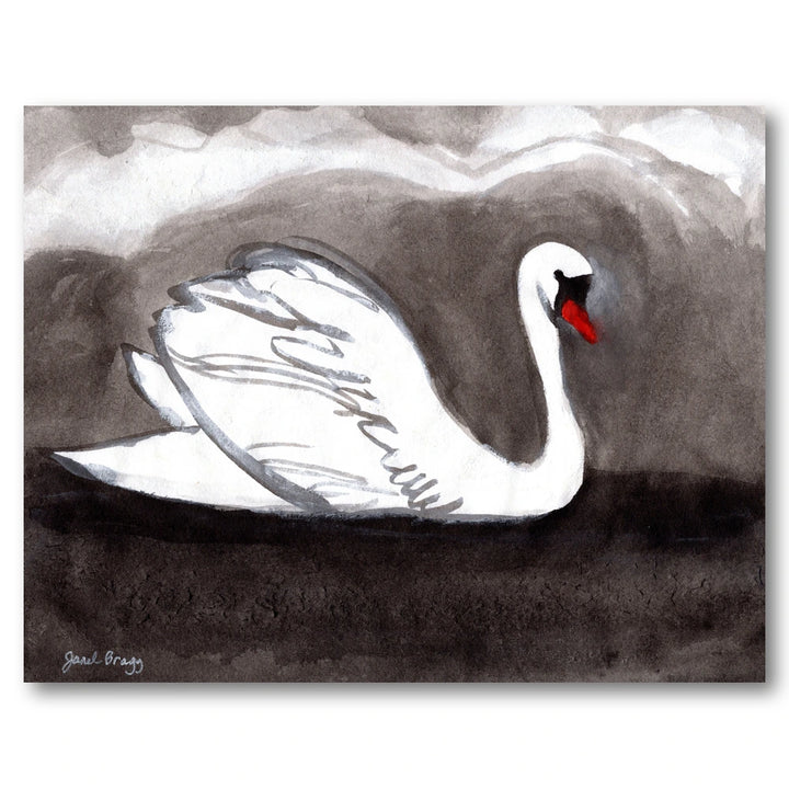 Elegant White Swan Art Print