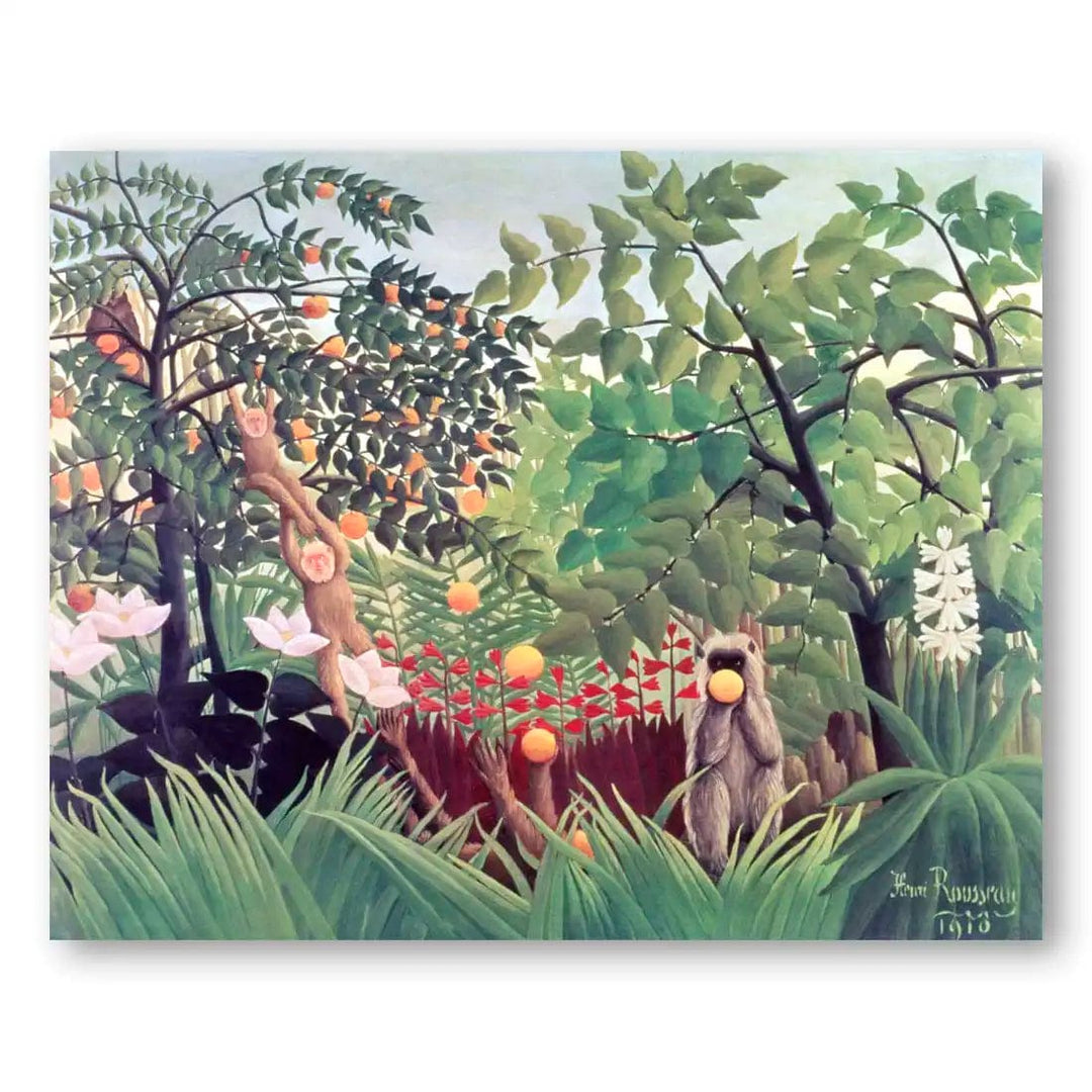Exotic Landscape by Henri Rousseau Art Print