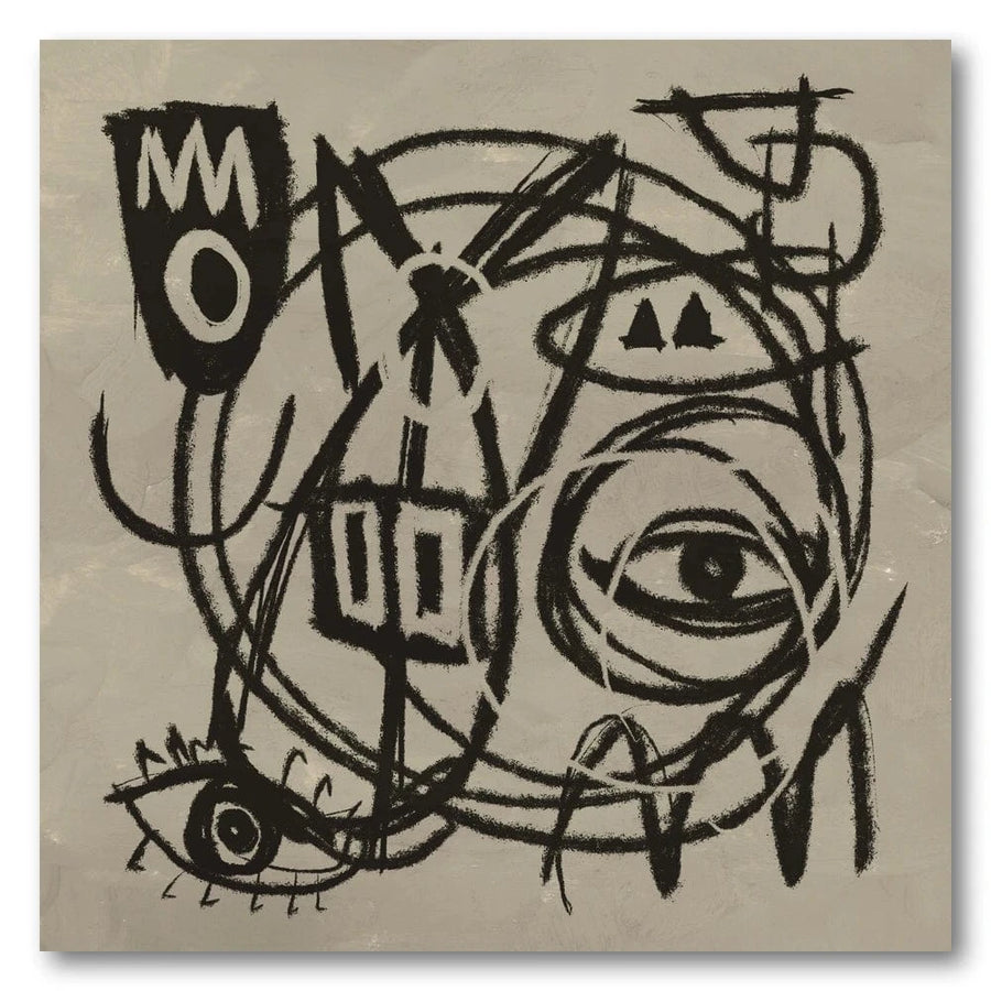 Monochrome Tribal Vision Art Print