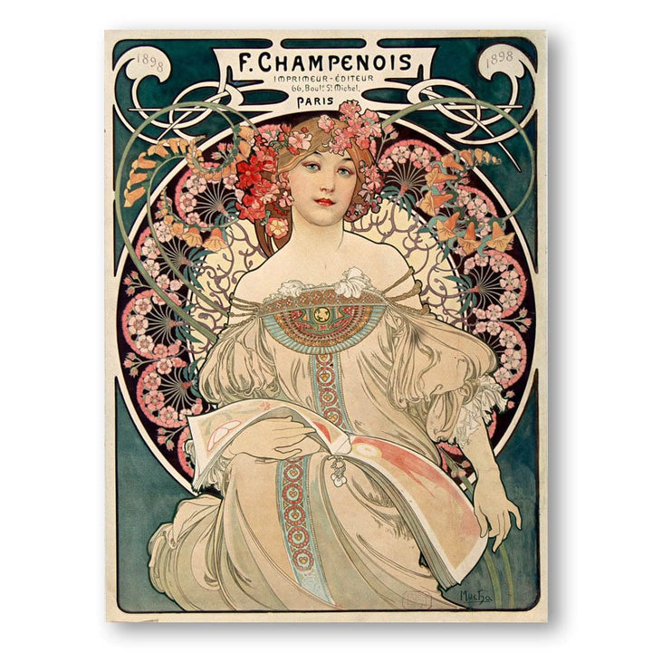 F. Champenois Imprimeur-Editeur by Alphonse Mucha Art Print