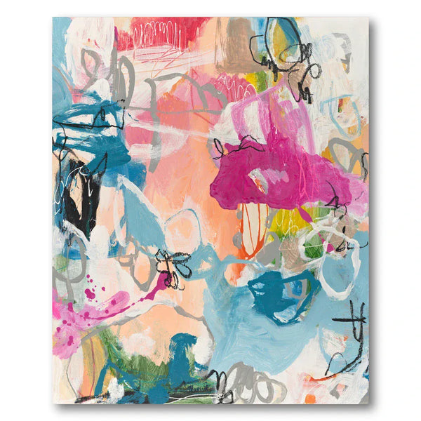 Vibrant Abstract Brushstroke Art Print