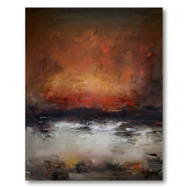 Abstract Fiery Sunset Art Print