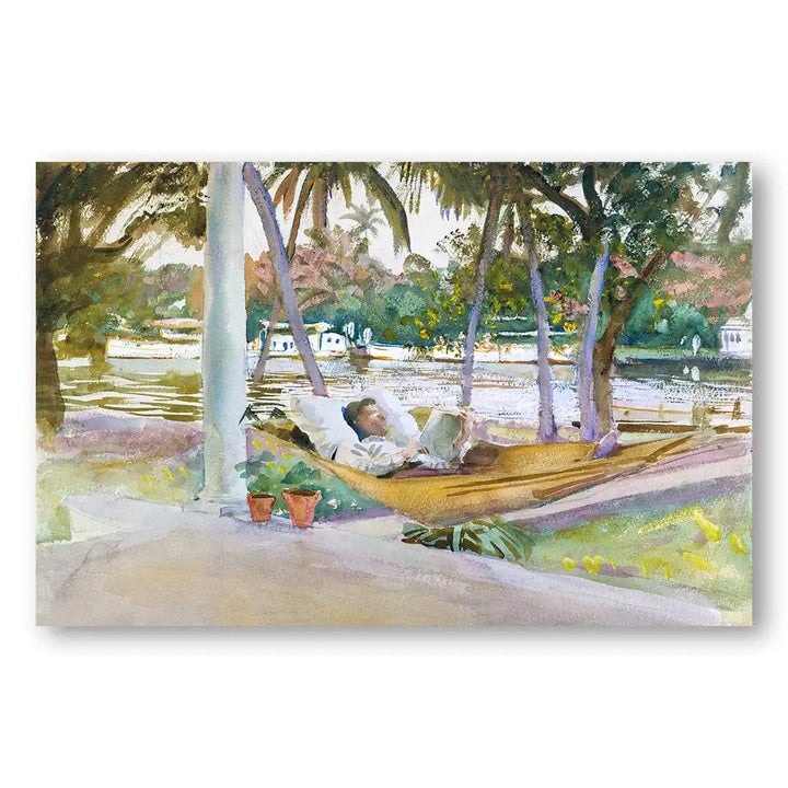 Man in a Hammock by John Singer Sargent Landscape Art print