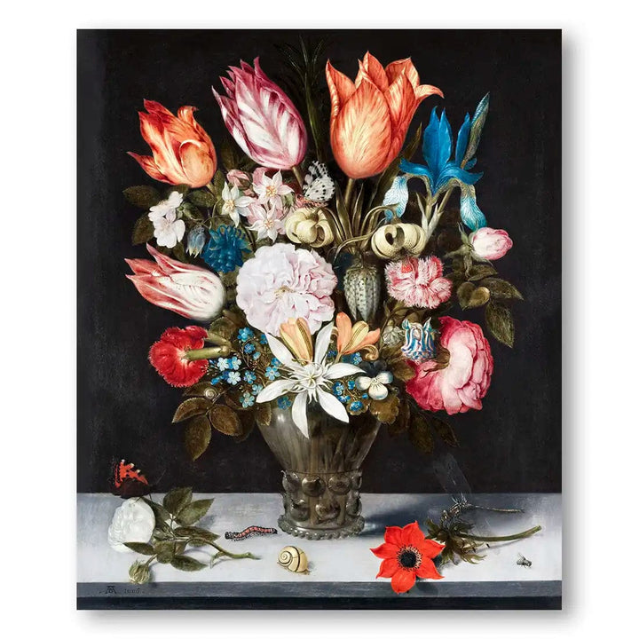 Flowers in a Glass Still Life Art Print