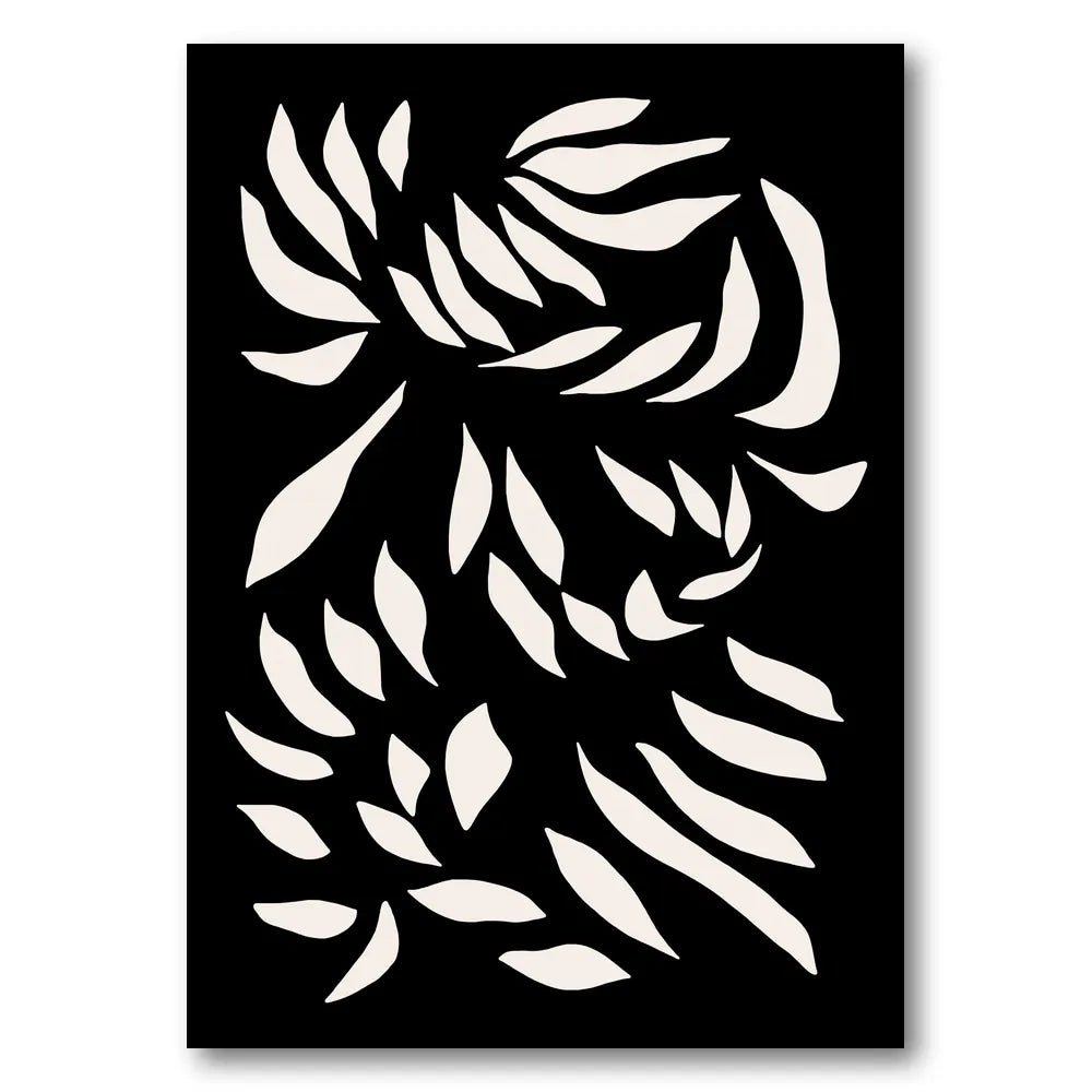 Flowing Abstract Leaves Art Print