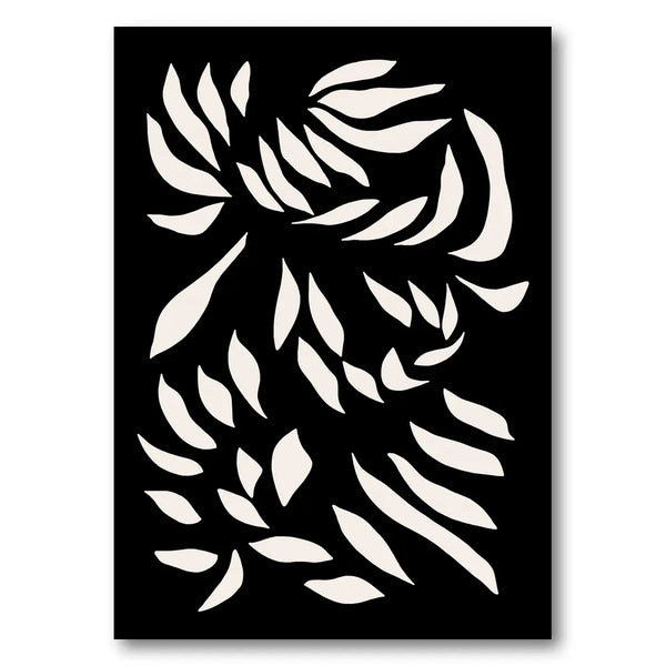 Flowing Abstract Leaves Art Print