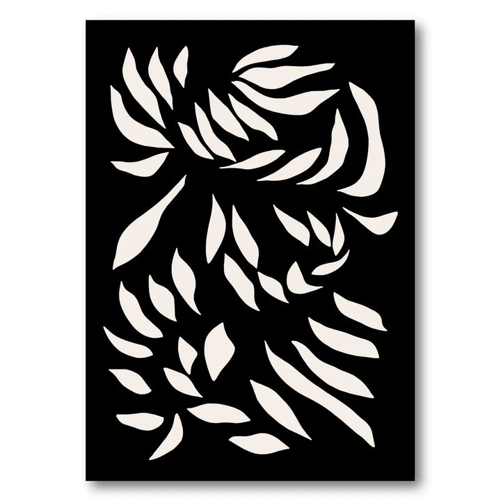 Flowing Abstract Leaves Art Print
