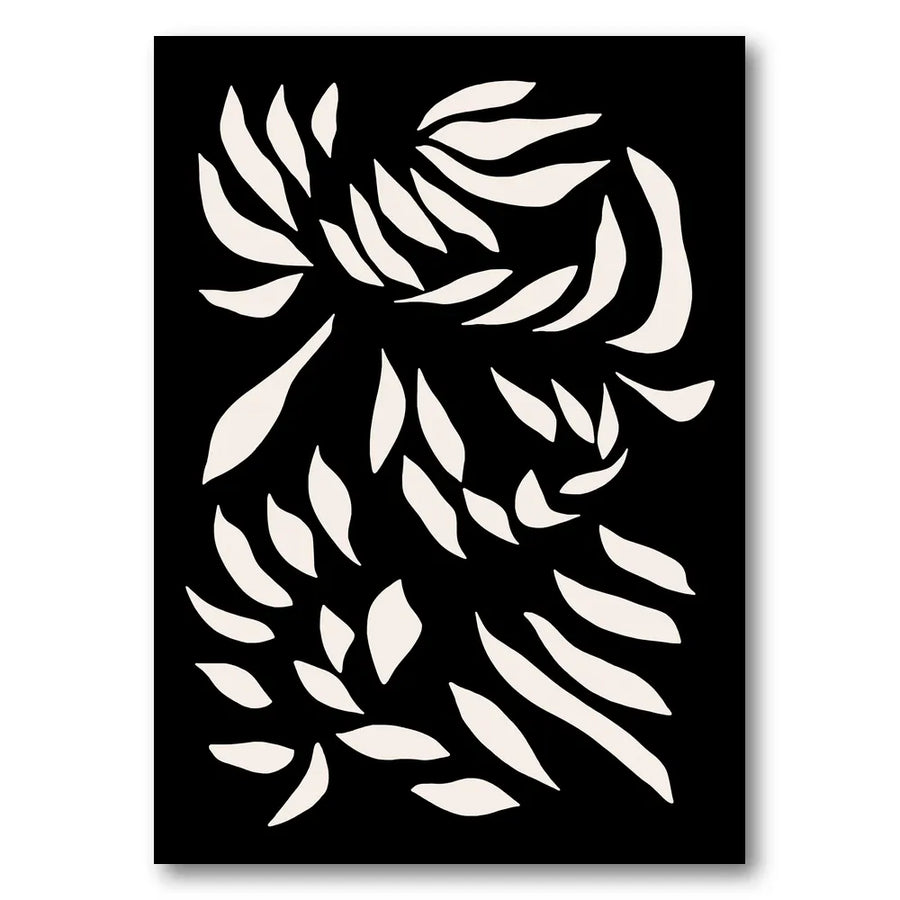 Flowing Abstract Leaves Art Print