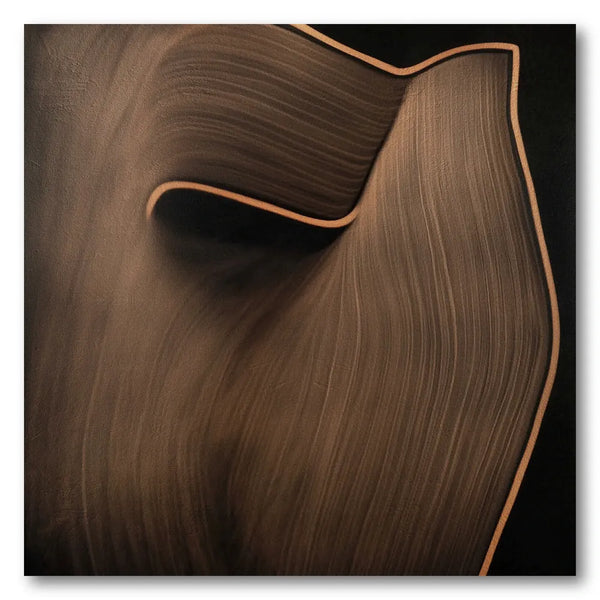 Flowing Bronze Curves Art Print