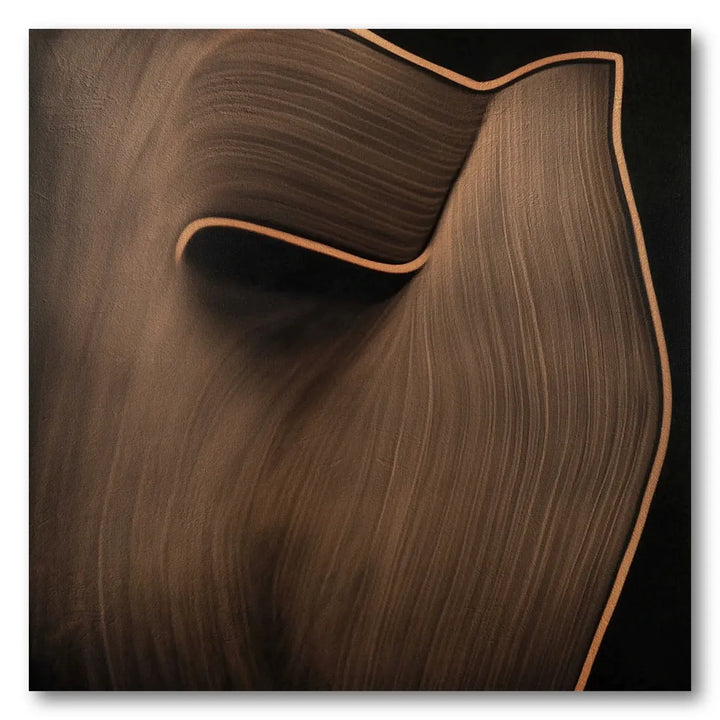 Flowing Bronze Curves Art Print