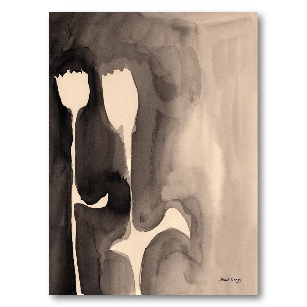 Fluid Sepia Forms Art Print