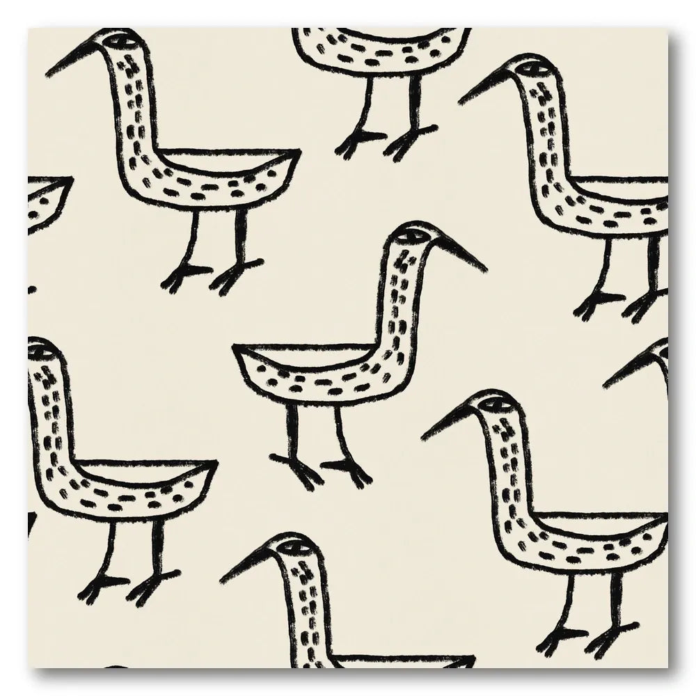 Folk Art Bird Pattern Art Print