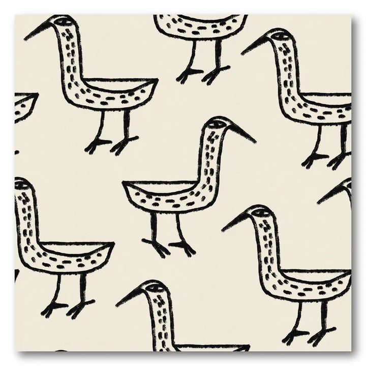 Folk Art Bird Pattern Art Print