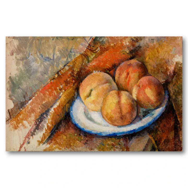 Four Peaches Plate Art Print