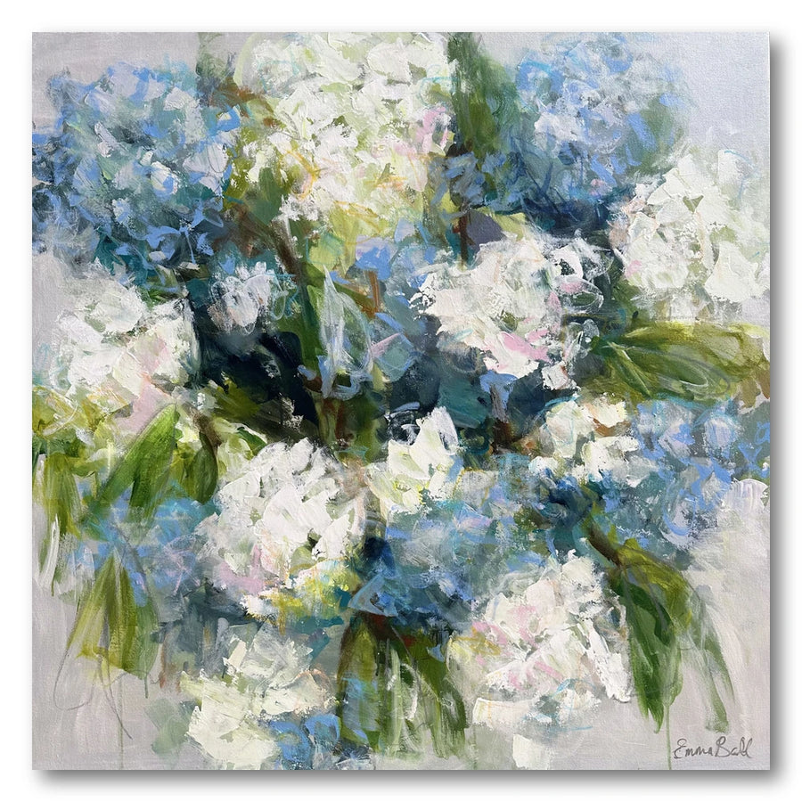 Fresh Blue Hydrangeas Art Print