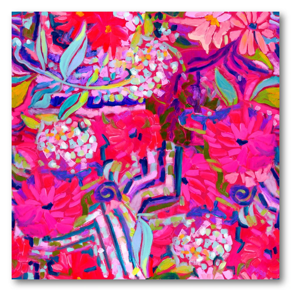 Garden Path Floral Pattern II Art Print