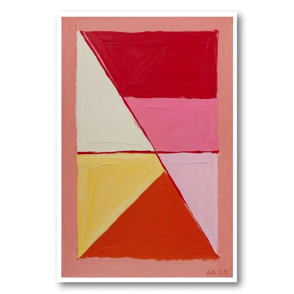 Geometric Colour Vibrant Shapes Art Print