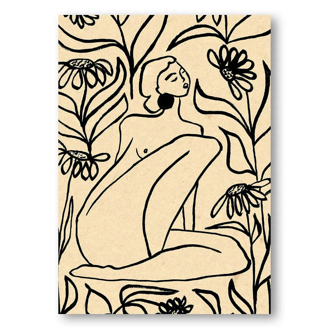 Daydream In Sunflowers Art Print