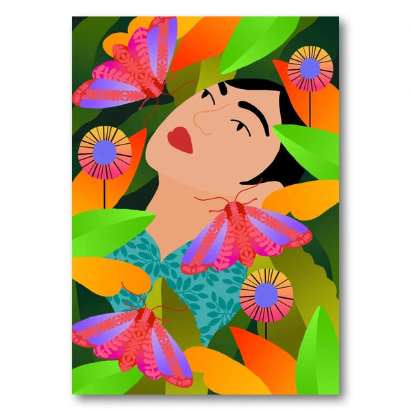 Dreamy Botanicals and Butterflies Art Print