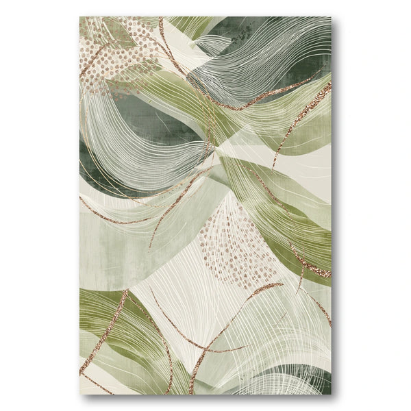 Glittering Green Flow Art Print