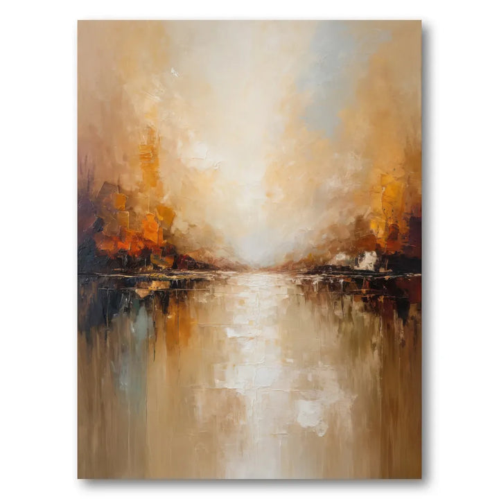 Golden Horizon Reflection Art Print