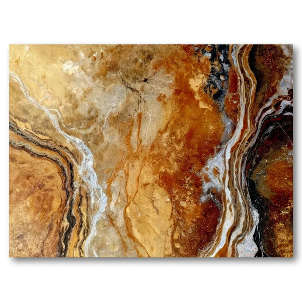 Golden Marble Art Print