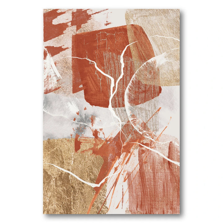 Golden Rust Abstract Art Print