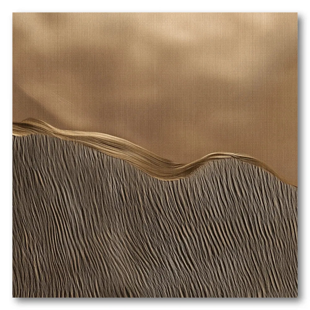 Golden Texture Waves Art Print