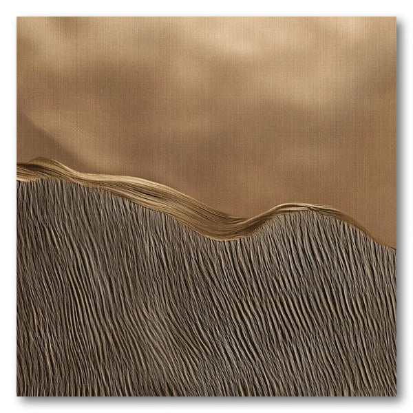 Golden Texture Waves Art Print