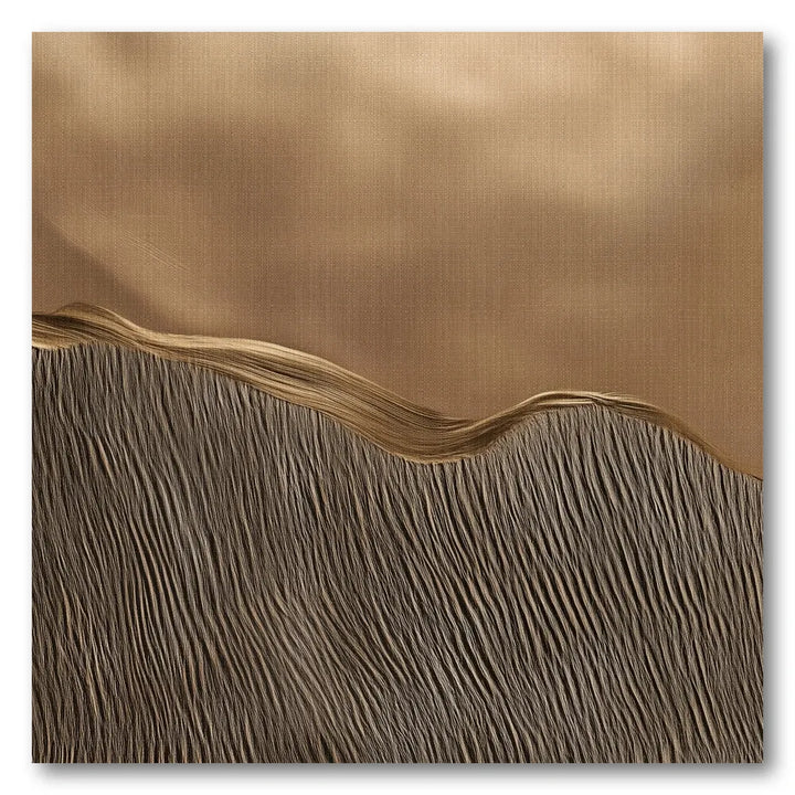 Golden Texture Waves Art Print