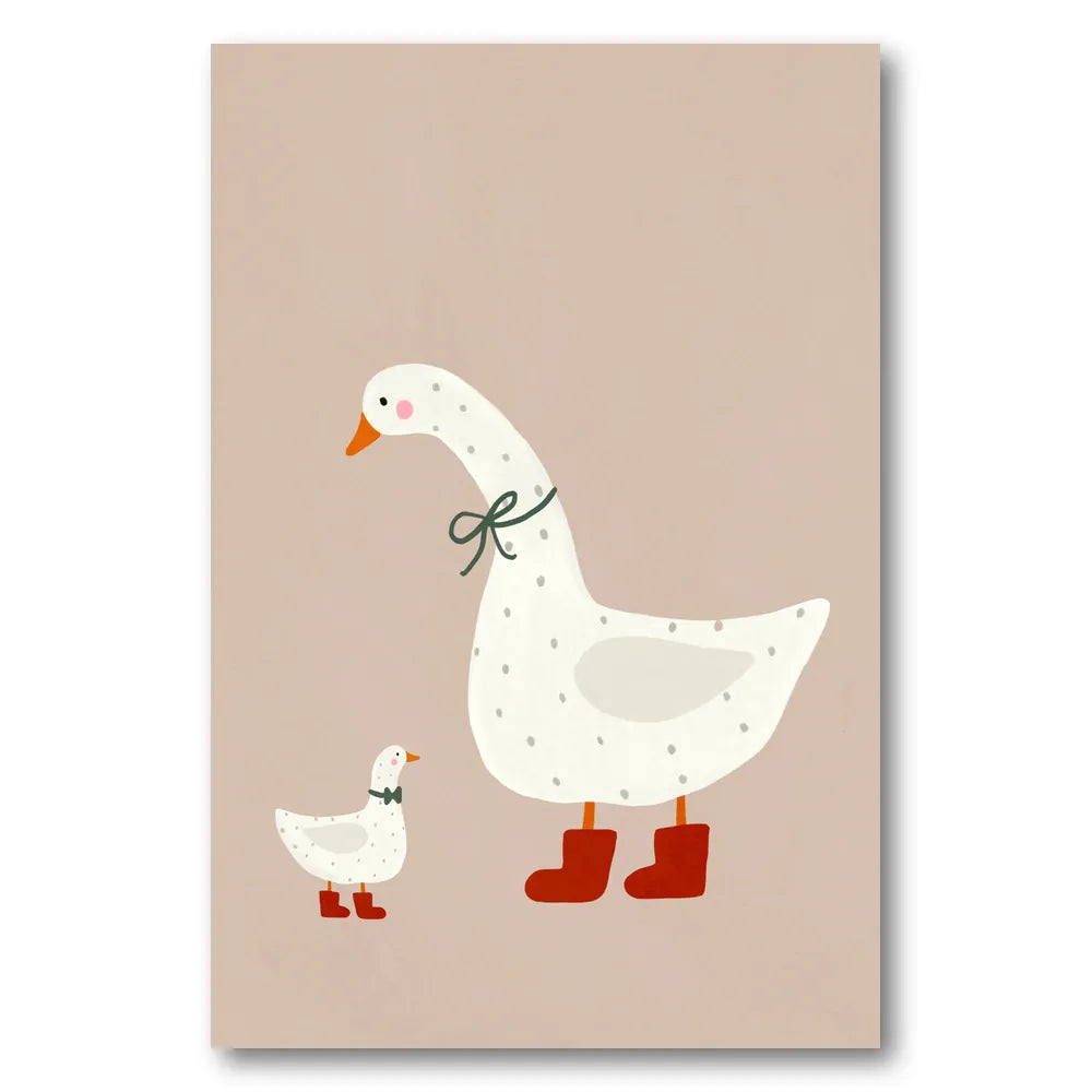 Goose and Gosling Art Print