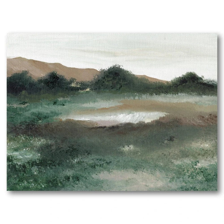 Textural Serene Hillside Grassland Art Print