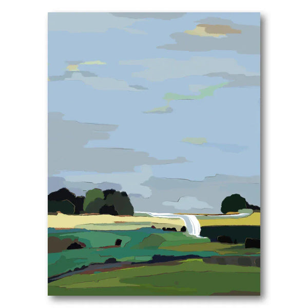 Pastel Sky Over Green Fields 2 Art Print