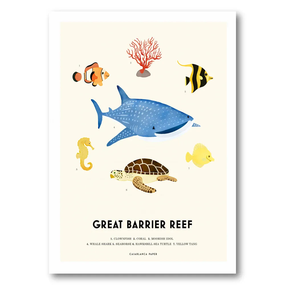 Great Barrier Reef Animals Art Print