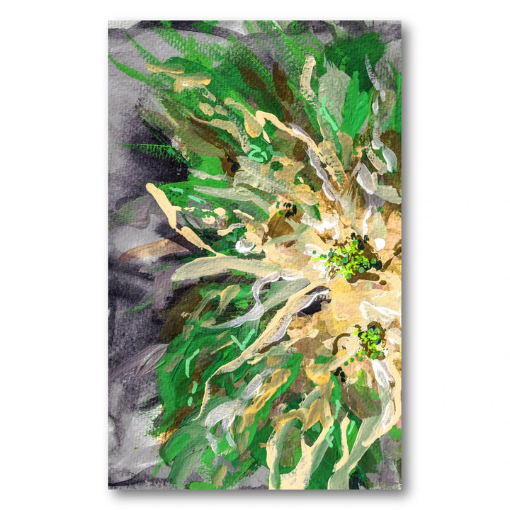 Green And Yellow Bloom Art Print
