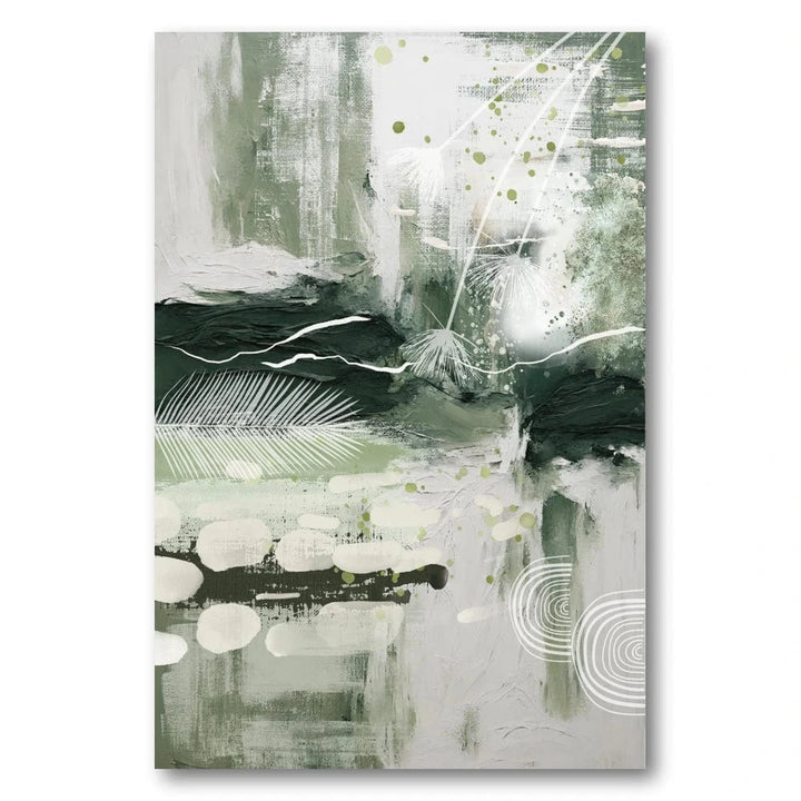 Abstract Green Chaos Art Print