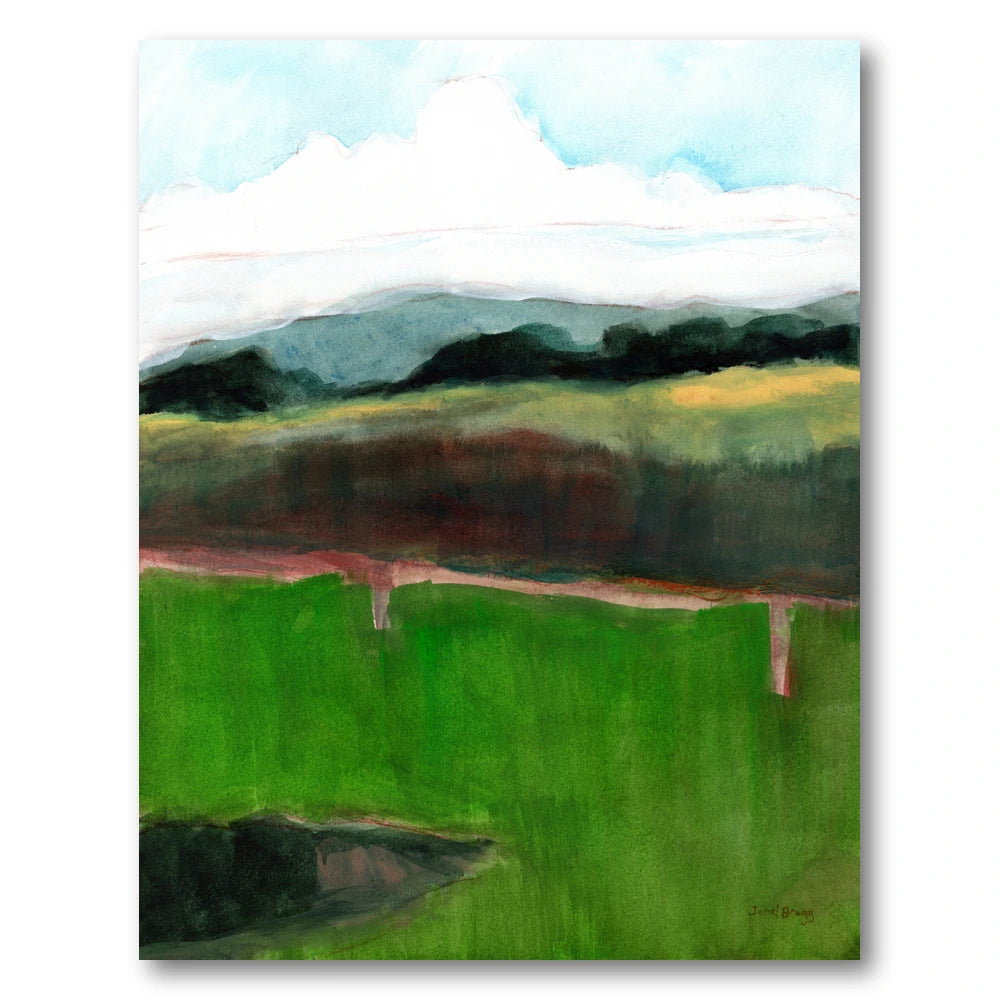 Green Fields Landscape Art Print