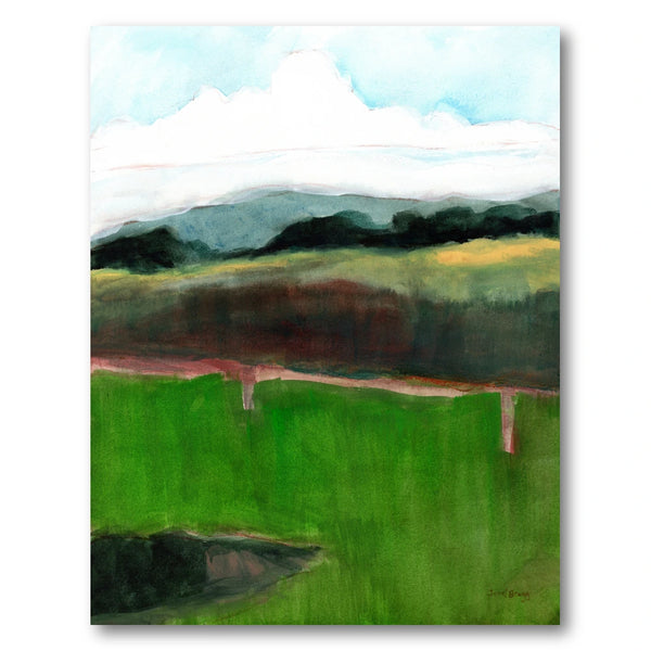 Green Fields Landscape Art Print