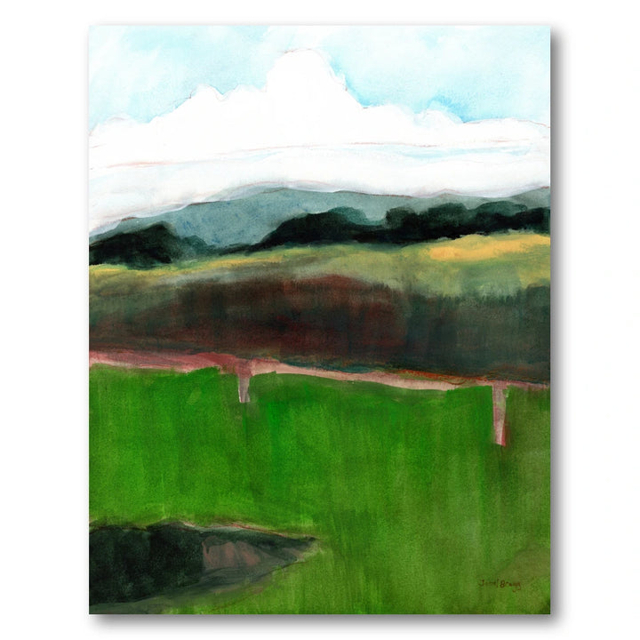 Green Fields Landscape Art Print