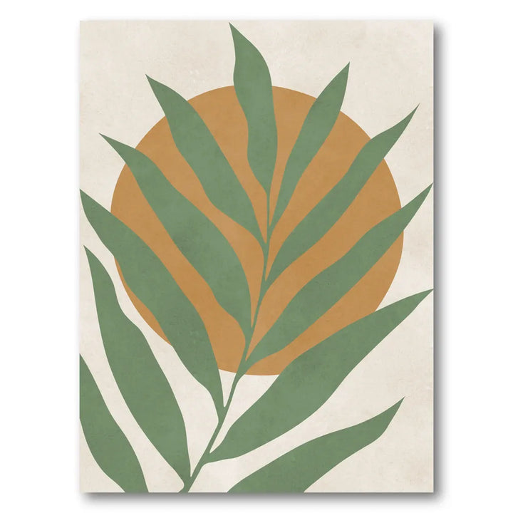 Green Palm Sun Art Print