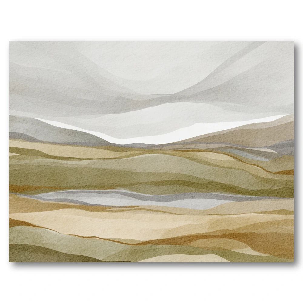 Grey Sky Over Olive Hills Art Print