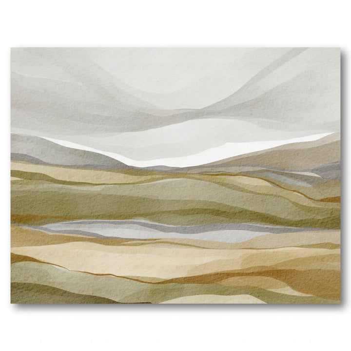 Grey Sky Over Olive Hills Art Print