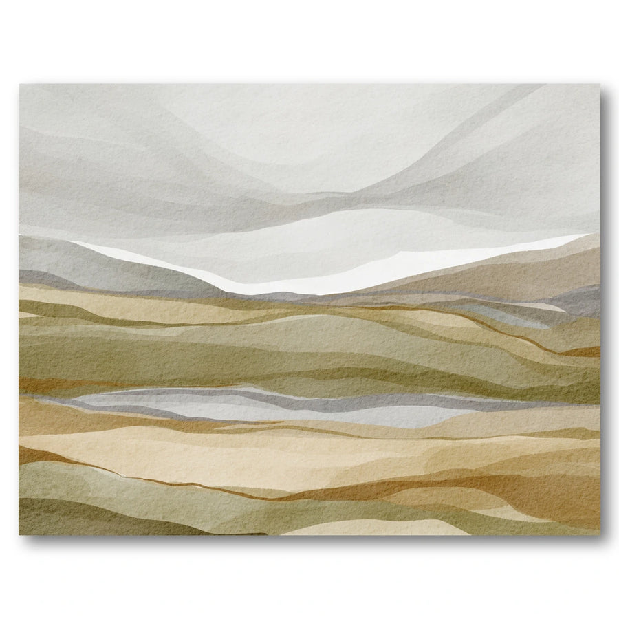 Grey Sky Over Olive Hills Art Print