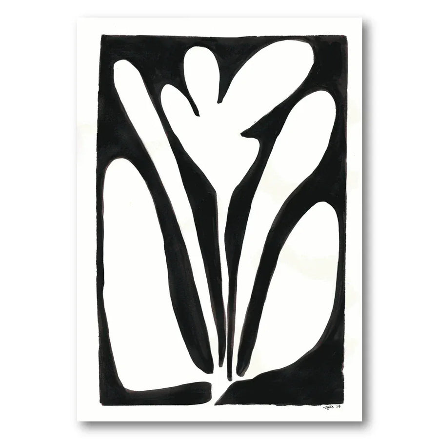 Abstract Botanical Silhouette Art Print