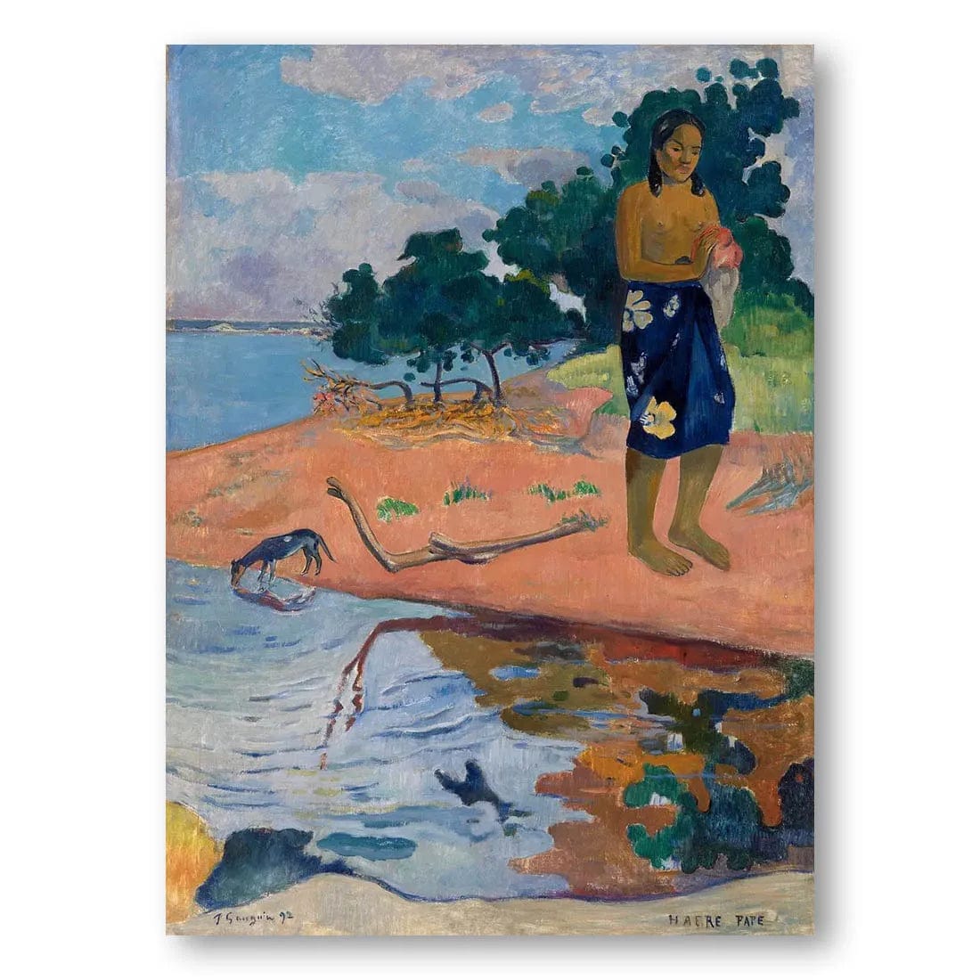 Haere Pape Art Print By Paul Gauguin – Stone and Gray