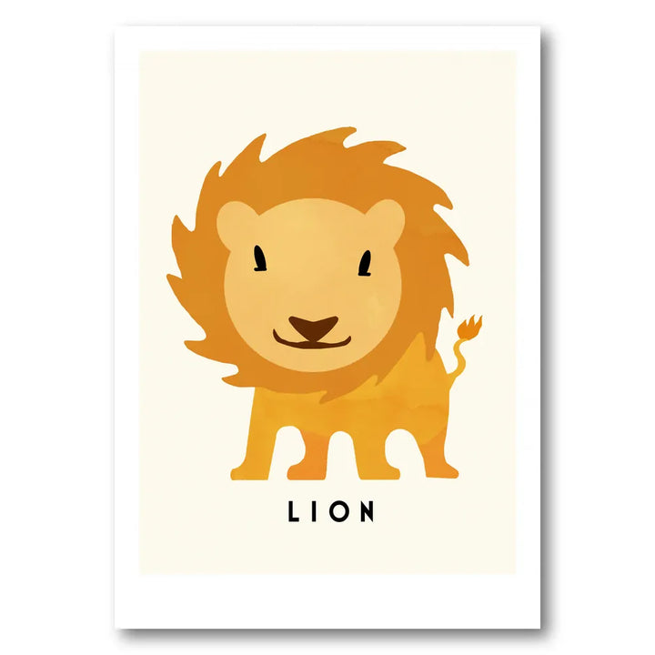 Happy Little Lion Art Print